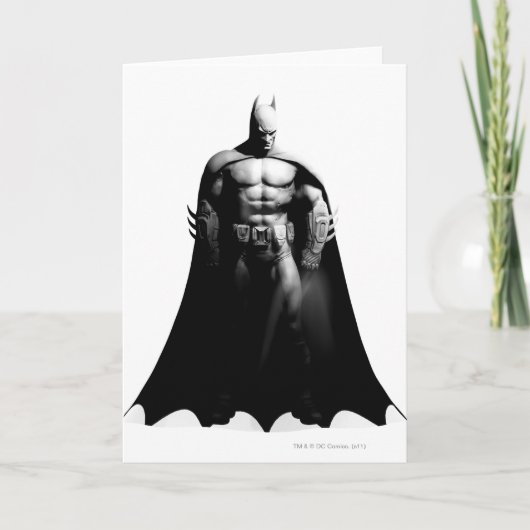 Arkham| Pose Batman Black and White Karte (Vorderseite)