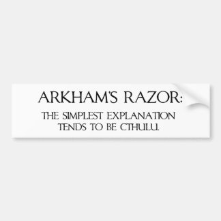 Arkhams Rasiermesser Autoaufkleber