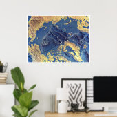 " Arktis: 1971 Die Arktis OZEAN FLOOR Karte ... Poster (Heimbüro)