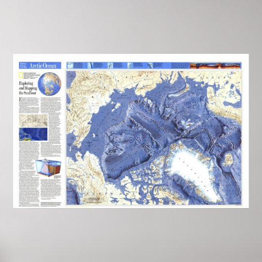 " Arktis: 1990/heute - Detaillierte Ocean Floor Ka Poster (Vorne)
