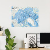 " Arktis: 2005/heute - Meeresboden Karte Poster (Heimbüro)