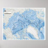 " Arktis: Die ARCTIC Ocean FLOOR Karte ... Poster (Vorne)