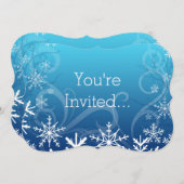 Arktis Frost Snowdrift Personalisiert Einladung (Vorne/Hinten)