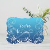 Arktis Frost Snowdrift Personalisiert Einladung (Stehend Vorderseite)