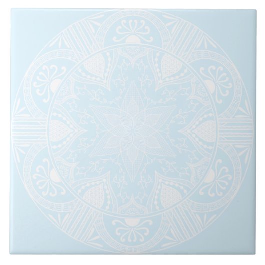 Arktis Mandala Fliese (Vorderseite)