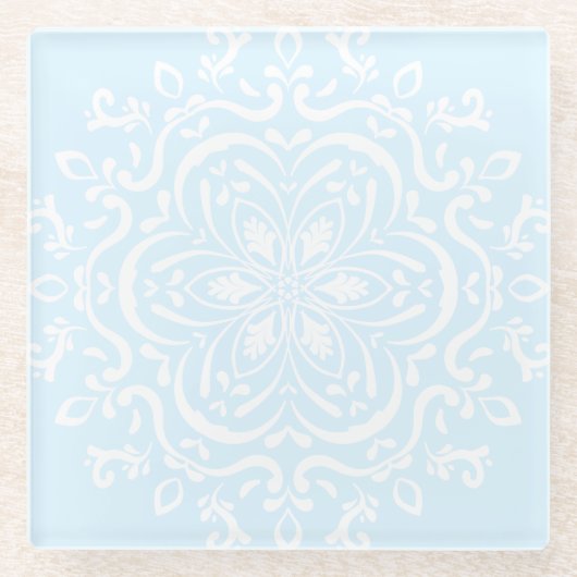 Arktis Mandala Glasuntersetzer (Vorderseite)