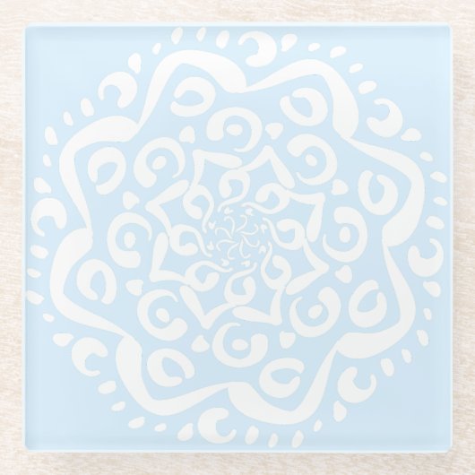 Arktis Mandala Glasuntersetzer (Vorderseite)