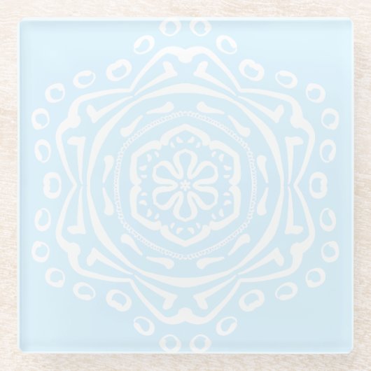 Arktis Mandala Glasuntersetzer (Vorderseite)
