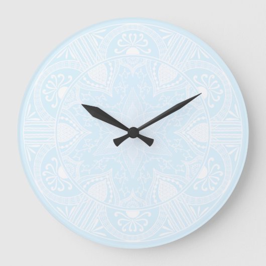 Arktis Mandala Große Wanduhr (Vorderseite)
