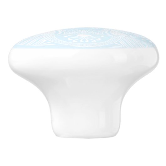 Arktis Mandala Keramikknauf (Seitenansicht)
