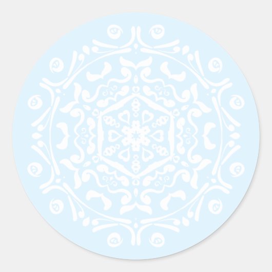 Arktis Mandala Runder Aufkleber (Vorderseite)