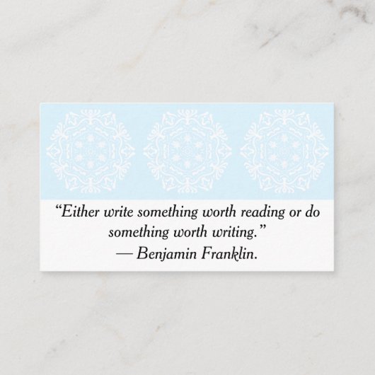 Arktis Mandala Visitenkarte (Rückseite)