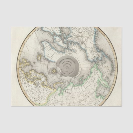 Arktis, Nordhalbkugel Seidenpapier (Vorderseite)
