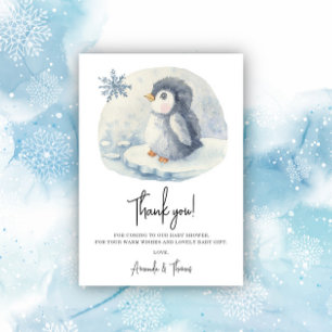 Arktis süßer Pinguin Danke Baby Shower 