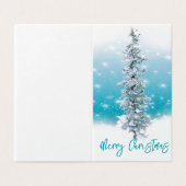 Arktisch blau gefroren frostig silber funkeln imme (Außenseite Aufgefaltet)