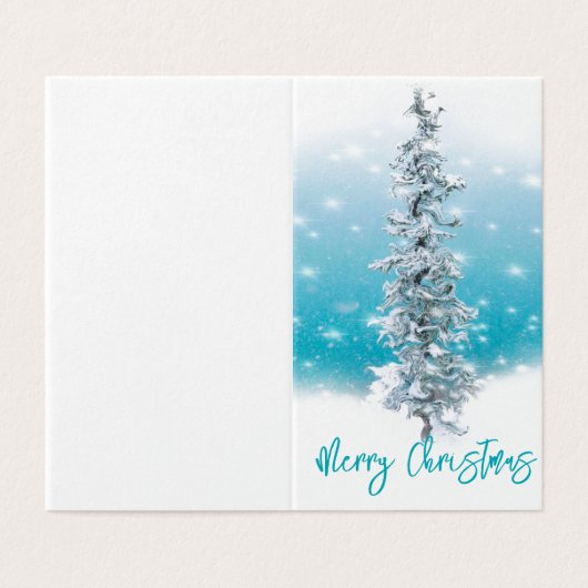 Arktisch blau gefroren frostig silber funkeln imme (Außenseite Aufgefaltet)