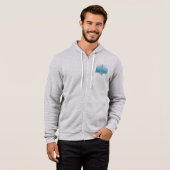Arktisch blau gefroren frostig silber funkeln imme hoodie (Vorne ganz)