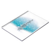 Arktisch blau gefroren frostig silber funkeln imme notizblock (Linke Seite)