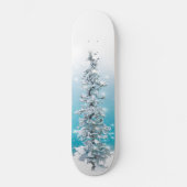 Arktisch blau gefroren frostig silber funkeln imme skateboard (Vorderseite)