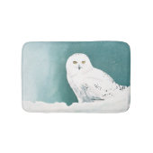 Arktische Aquamarine Schneeauwl Badematte (Vorderseite)