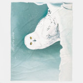 Arktische Aquamarine Schneeauwl Fleecedecke (Vorderseite)