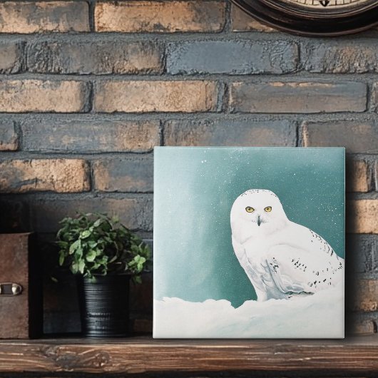 Arktische Aquamarine Schneeauwl Fliese