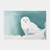 Arktische Aquamarine Schneeauwl Fußmatte (Vorderseite)