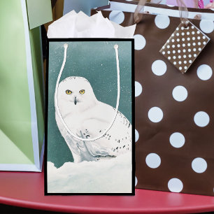 Arktische Aquamarine Schneeauwl Kleine Geschenktüte