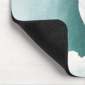 Arktische Aquamarine Schneeauwl Mousepad (Ecke)
