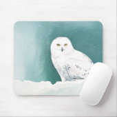 Arktische Aquamarine Schneeauwl Mousepad (Mit Mouse)