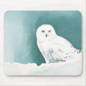 Arktische Aquamarine Schneeauwl Mousepad (Vorne)
