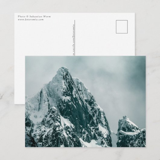 Arktische Berglandschaft Foto Postkarte (Vorne/Hinten)