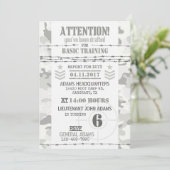 Arktische Camouflage Militär Geburtstag Einladung (Stehend Vorderseite)