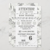 Arktische Camouflage Militär Geburtstag Einladung (Vorne/Hinten)