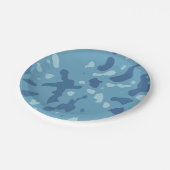Arktische Camouflage Pappteller (Schrägansicht)