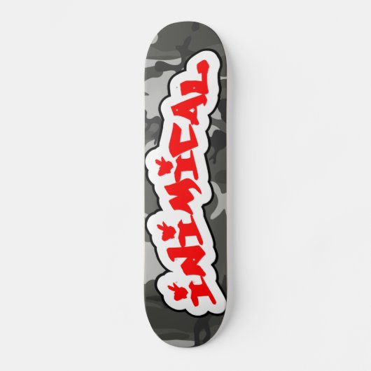 Arktische Camouflage Skateboard (Vorderseite)