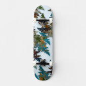 Arktische Camouflage Skateboard (Vorderseite)