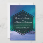 Arktische Eis-Aurora-Polarlichter, die Einladung (Vorderseite)