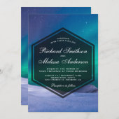 Arktische Eis-Aurora-Polarlichter, die Einladung (Vorne/Hinten)