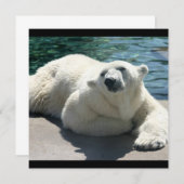 Arktische Eisbär-Einladung Einladung (Vorne/Hinten)