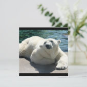 Arktische Eisbär-Einladung Einladung (Stehend Vorderseite)