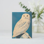Arktische Eule Vintag Postkarte (Stehend Vorderseite)