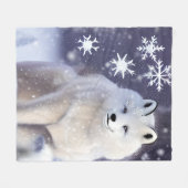 Arktische Fox Fleecedecke (Vorderseite (Horizontal))