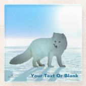 Arktische Fox Glasuntersetzer (Vorderseite)