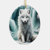 Arktische Fox Keramik Ornament (Rechts)