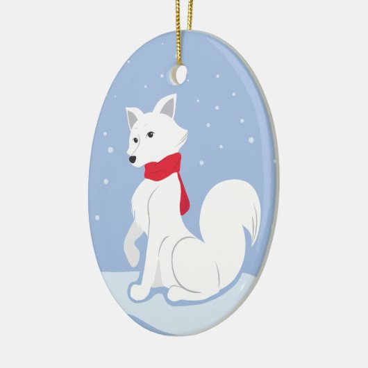 Arktische Fox Keramikornament (Links)