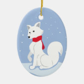 Arktische Fox Keramikornament (Vorne)