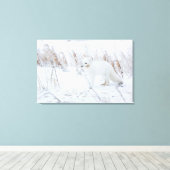 Arktische Fox Leinwanddruck (Insitu (Holzboden))