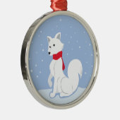 Arktische Fox Ornament Aus Metall (Rechts)