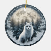 Arktische Fox-Ornament Keramik Ornament (Vorne)